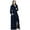 A-Navy200, variant on XIAONU Womens Bathrobe Long Plush Waffle-Texture Robe With Belt Warm Cozy Loungewear