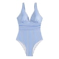 thumbnail image 5 of DHFJKG Deep V Neck Swimsuit For Women One Piece Swimwear Wide Straps Sexy High Cut Bathing Suit Trendy Beachwear, 5 of 5