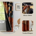 thumbnail image 6 of Black Boho Floral 100% Blackout Curtains for Bedroom 63 inch Long 2 Panels Mid Century Botanical Black Out Curtains for Living Room Grommet Thermal Insulated Room Darkening Window Drapes,52Wx63L, 6 of 8