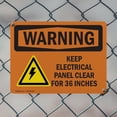 thumbnail image 5 of (2 Pack) Keep Electrical Panel Clear With Symbol OSHA Warning Sign 24 Inch X 18 Inch Indoor / Outdoor Rust-Free Aluminum Metal Signs for Workplace, Workshop, and Construction Site, Made, 5 of 8