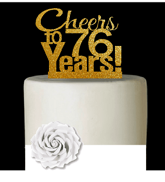 Cake Topper 76th Birthday Party Anniversary 76 NEW Large Rhinestone  NUMBER 