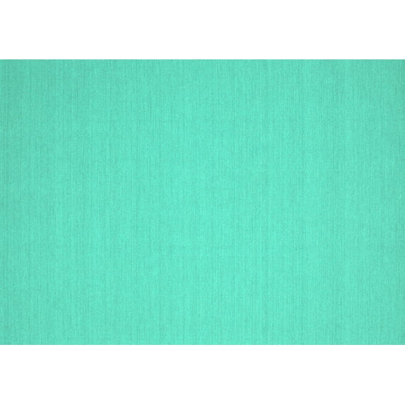 Ahgly Company Indoor Rectangle Solid Turquoise Blue Modern Area Rugs, 2' x 4'