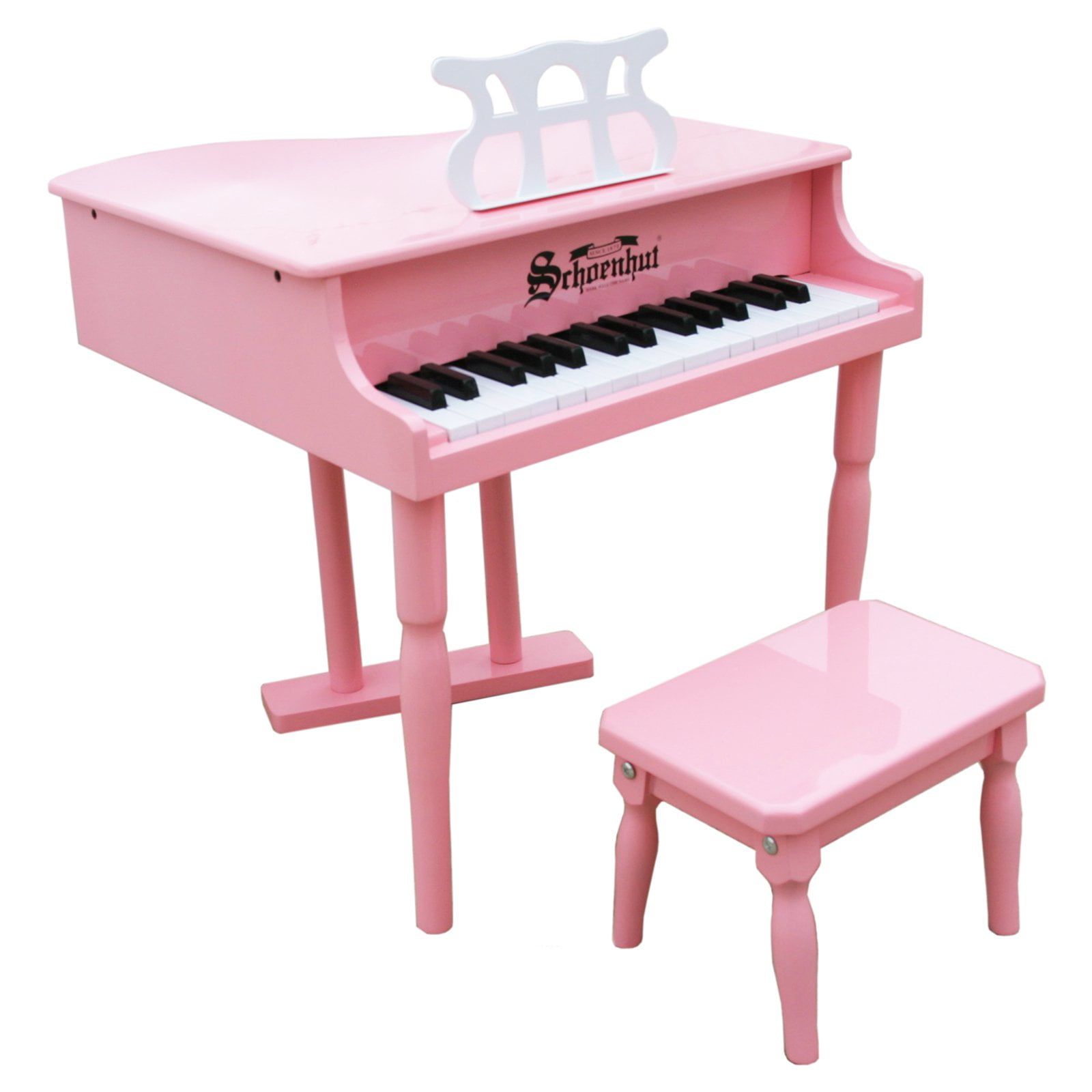 childs pink baby grand piano