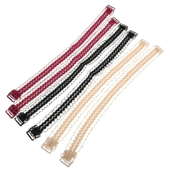 PTOOTP 3 Pairs Of Decorative Bra Straps Adjustable In Nude For Women Daily Use
