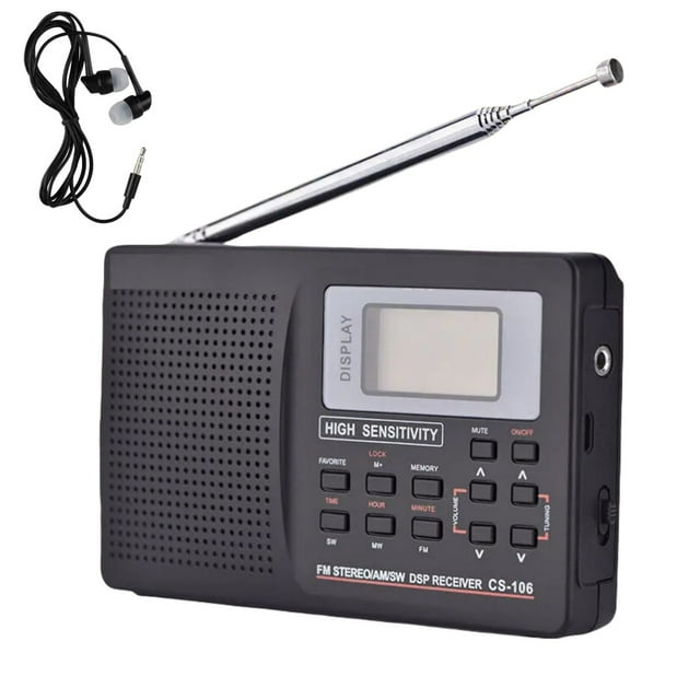 Radio Numérique Portable Écran LCD FM/AM/SW/MW/LW Récepteur de Bande Pleine Fréquence Pièce de Rechange