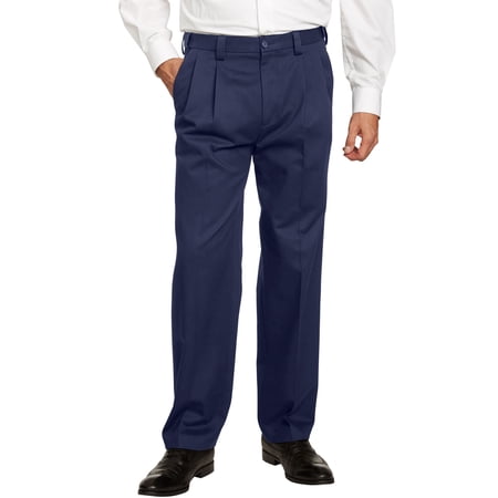 KingSize Men s Big & Tall Classic Fit Wrinkle-Free Expandable Waist Pleat Front Pants