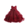 thumbnail image 1 of GPOECD Robes pour Filles, Robe Formelle de Performance Piano pour Fillettes, Robe Longue d'Été pour Défilé, Vin, 160, 1 of 8