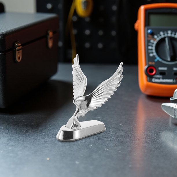 ADDHAT Adorno Metálico Universal Para Con Emblema 3D De Águila Plateada Para Autos