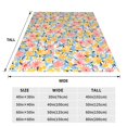 Noikeo Watercolor Wildflowers Pattern Fleece Throw Blanket,Fleece Throw