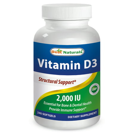 Best Naturals La vitamine D3 2000 UI 240 Gélules