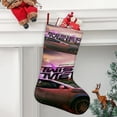 thumbnail image 2 of Twisted Metal Tema: Calcetines de Navidad, fino lino blanco para colgar en escaleras y chimenea, decoración navideña para el hogar, regalo de Navidad. 54cm × 38cm, 2 of 5