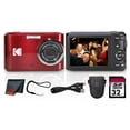 thumbnail image 1 of Kodak PIXPRO FZ45 Digital Camera (Red)  (FZ45RD) + 32GB Card + Camera Case + Cleaning Cloth, 1 of 5