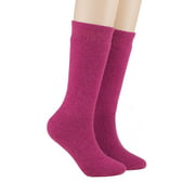 Duray Women's Thermal Wool Socks Style 1230-89: Dark Pink, Size 7-9