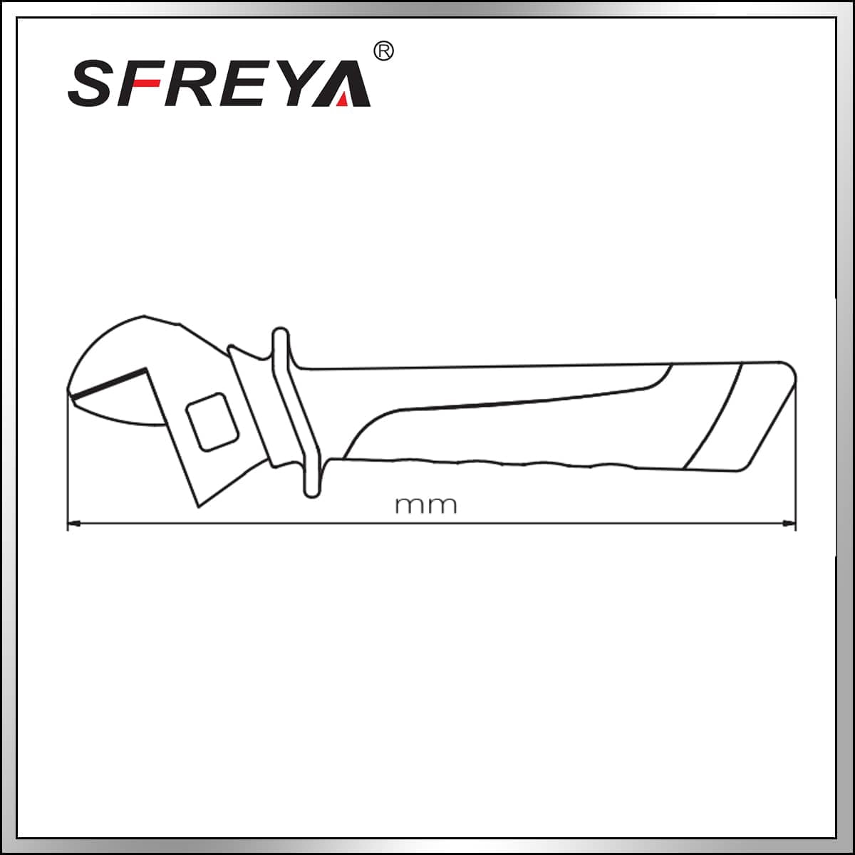 SFREYA F804010 Insulated Adjustable Wrench, VDE Certified 1000V Live Wire Work, Ergonomic Non-Slip Handle, European & US Standard Professional Electrician Insulated Spanner Tool