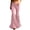 Pink, variant on Women's Cotton Linen Capri Pants, High Waist Elastic Wide Leg Cropped Trousers, Casual Loose Fit Summer Pants with Pockets(Khaki/XXL)