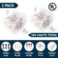 thumbnail image 5 of Joyfy Clear Christmas Lights,39FT 200(2x100)-Count Led Clear White Christmas String Lights,Connectable White Wire Xmas Tree Lights for Indoor Outdoor Christmas Decorations Holiday Party Decor, 5 of 9