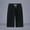 c01Black, variant on USNSM (M-5XL) Big and Tall Men's Solid Color Elastic Waist Knee Length Casual Cotton Bermuda Shorts with Drawstring Gray M