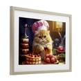 thumbnail image 3 of Stupell Industries Fluffy Baker Cat Birch Framed Print Under Glass design by Image World, 14 x 20, 3 of 10