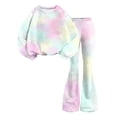 thumbnail image 5 of Grblisyd Girls 2 Piece Outfits Kids Crew Neck Long Sleeve Tops and Elastic Waist Flared Pants Cute Cartoon Print Sweatsuit Clothing Sets, 5 of 7