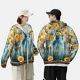 thumbnail image 4 of Gaeub Rustic Blue Vase Blossoms Men's and Women's UPF 50+ Long-Sleeved Sun Protection Clothing, Fishing Shirt Long Sleeve Zip-X-Large, 4 of 7