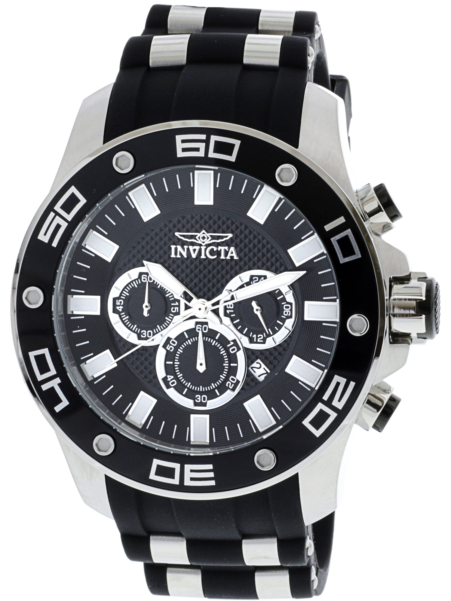 Invicta Men's Pro Diver 26084 Silver Silicone Japanese Automatic Diving ...