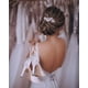 thumbnail image 4 of Tocado Levamdar Hojas Flores Vid Cristal Novia Plateado, 4 of 7