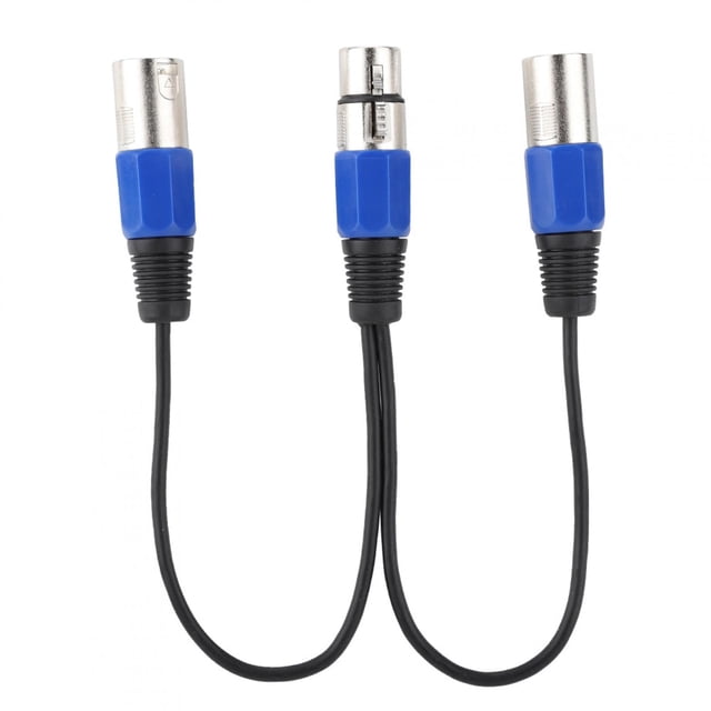 Cergrey Microphone Audio Cable Adapter, Female To 2 Male XLR Audio Cable Adapter, For Mixer Speaker Stage Light Control