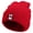 Red, variant on Cute Christmas Penguin Embroidered 12 Inch Long Knitted Beanie - White OSFM