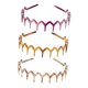 thumbnail image 5 of 3 diademas para fotos, accesorios profesionales para regalar, diadema de viaje con dientes de tiburón en zigzag. No negro, 5 of 8