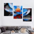 thumbnail image 4 of PRATYUS Lotus Wall Art Canvas Print 3 Piece Set - Beautiful Flower Design - 12x16 Inches 12x16x3pcs, 4 of 4