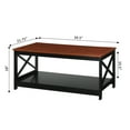 thumbnail image 2 of Convenience Concepts Oxford Coffee Table with Shelf, Cherry/Black, 2 of 6