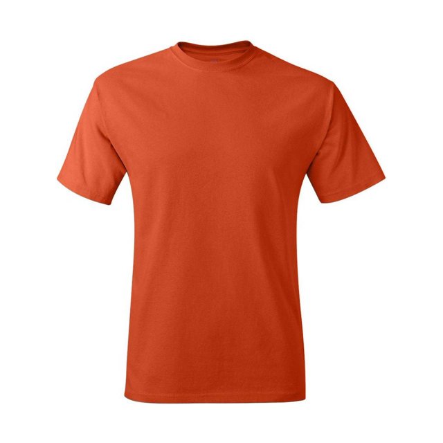 Hanes T-Shirt Col Rond pour Hommes EcoSmart, Orange 2TG