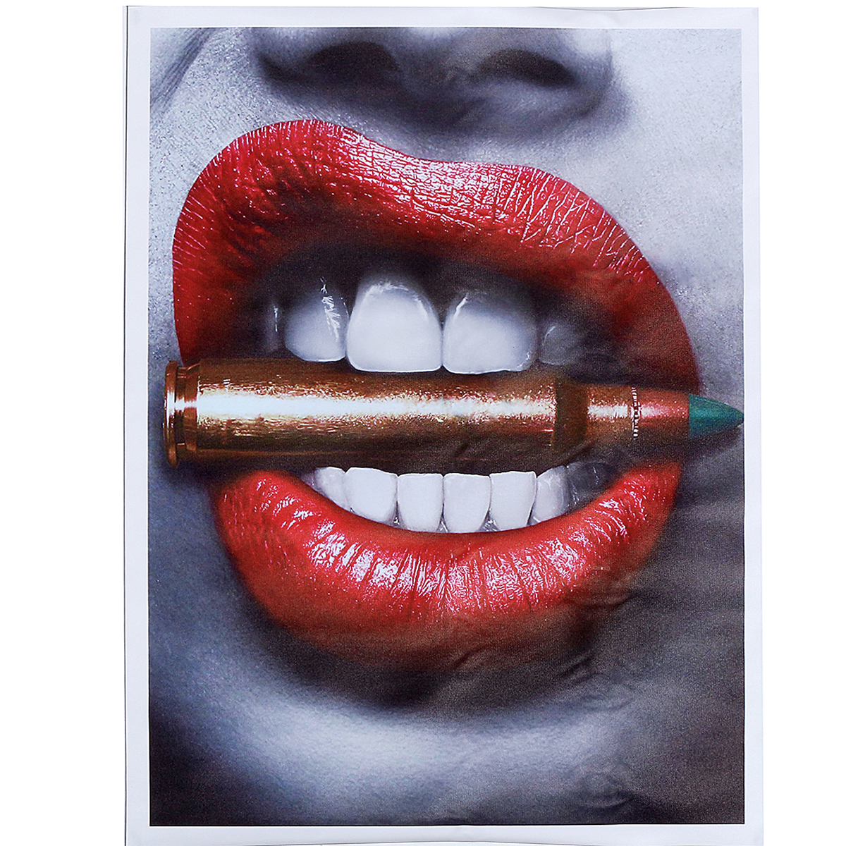 wall art prints posters sexy red lips bite and money modern canvas paintings for living room decor unframed walmart com