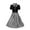 Black, variant on COM1950s Dress for Women, Shorts for Women, Women's Halloween Stripe Tailored Collar Short Sleeve Dress, Halloween Dress for Women, Short Sleeve Dress for Women, Short Sleeve Dress for Women