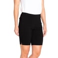 thumbnail image 2 of Slimsation Pull-On Black Shorts Women 4, 2 of 4
