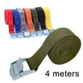 thumbnail image 2 of 4M Cargo Straps With Buckle Tie-Down Belt For Motorcycle Car Bicycle Metal Tow Rope Strong Ratchet Fixing Belt For Lugga Bag, 2 of 7