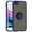 Blue, variant on For iPhone 8 / iPhone 7 Transparent Slim Matte Colored Frame Shockproof Hybrid Ring Stand Magnet Car Mount Case Cover