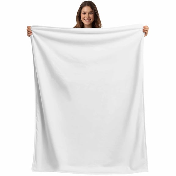 White Blanket Soft Cozy Warm Throw Blanket for Couch, Plush Fuzzy Flannel Fleece Blankets for Sofa, Modern Minimalist Pure Soild Color Bed Blankets Lightweight Gifts for Women, 30"x40"