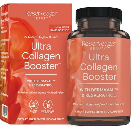 Reserveage, Ultra Collagen Booster, Skin Supplement, Supports Healthy Collagen Production, 90 Capsules