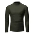 thumbnail image 1 of Camiseta De Cuello Alto Manga Larga Cómoda Hombre Playera, 1 of 4
