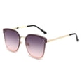 thumbnail image 2 of Siminsem Fashion Round Polarized Gradient Sunglasses for Men Women Under $8 UV400 Double Bridge Frame Anti Slip Rubber Temples Great for Travel Shopping Outdoors, 2 of 5