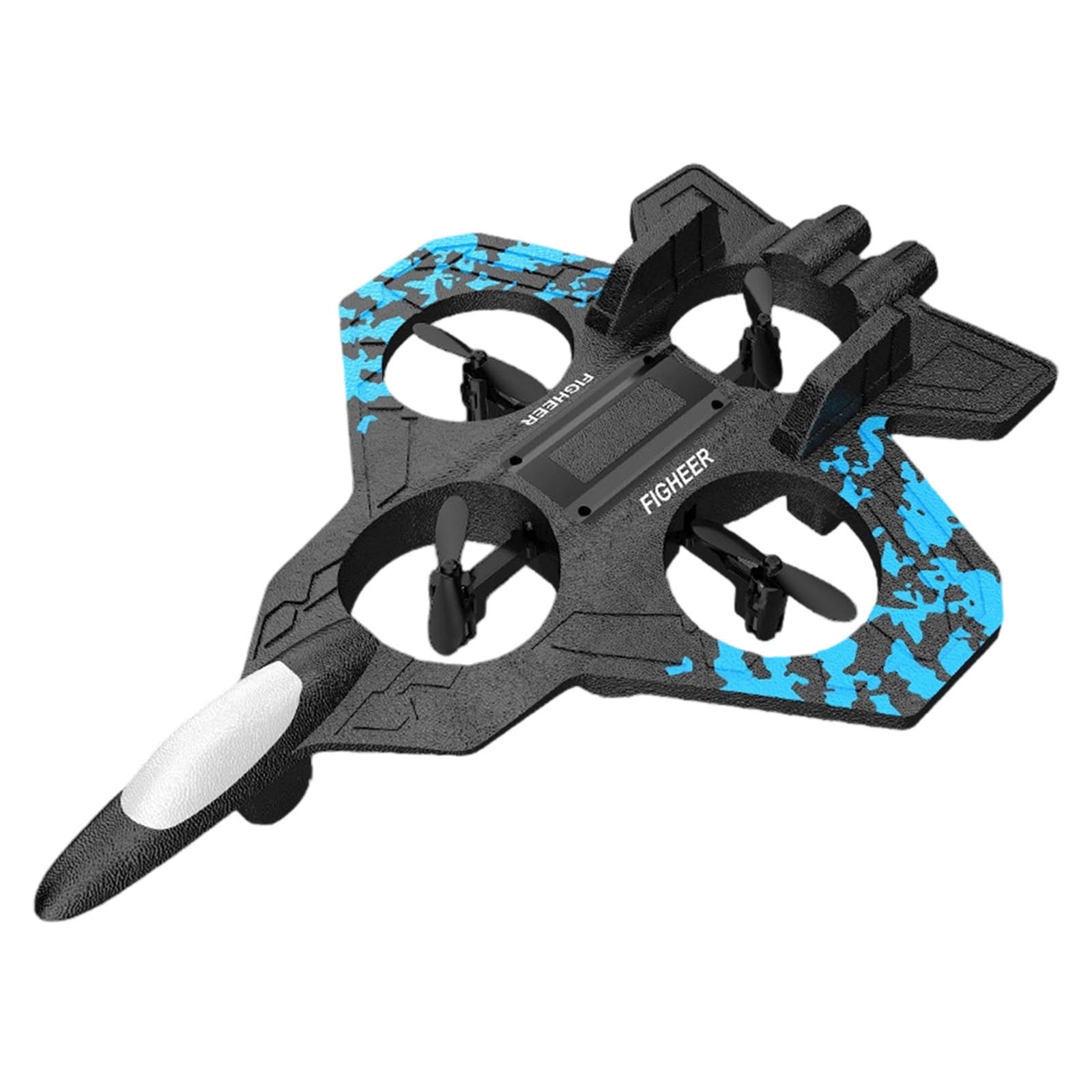 Foam RC Fighter Drone for Ki-ds, Long Battery Life Quadcopter with Battle Mode, Easy Fly Remote Control Plane, Durable Toy for B-oys & Gi-rls Outdoor