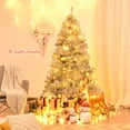 thumbnail image 3 of Costway 6Ft Hinged Unlit Artificial Silver Tinsel Christmas Tree Holiday w/Metal Stand, 3 of 12