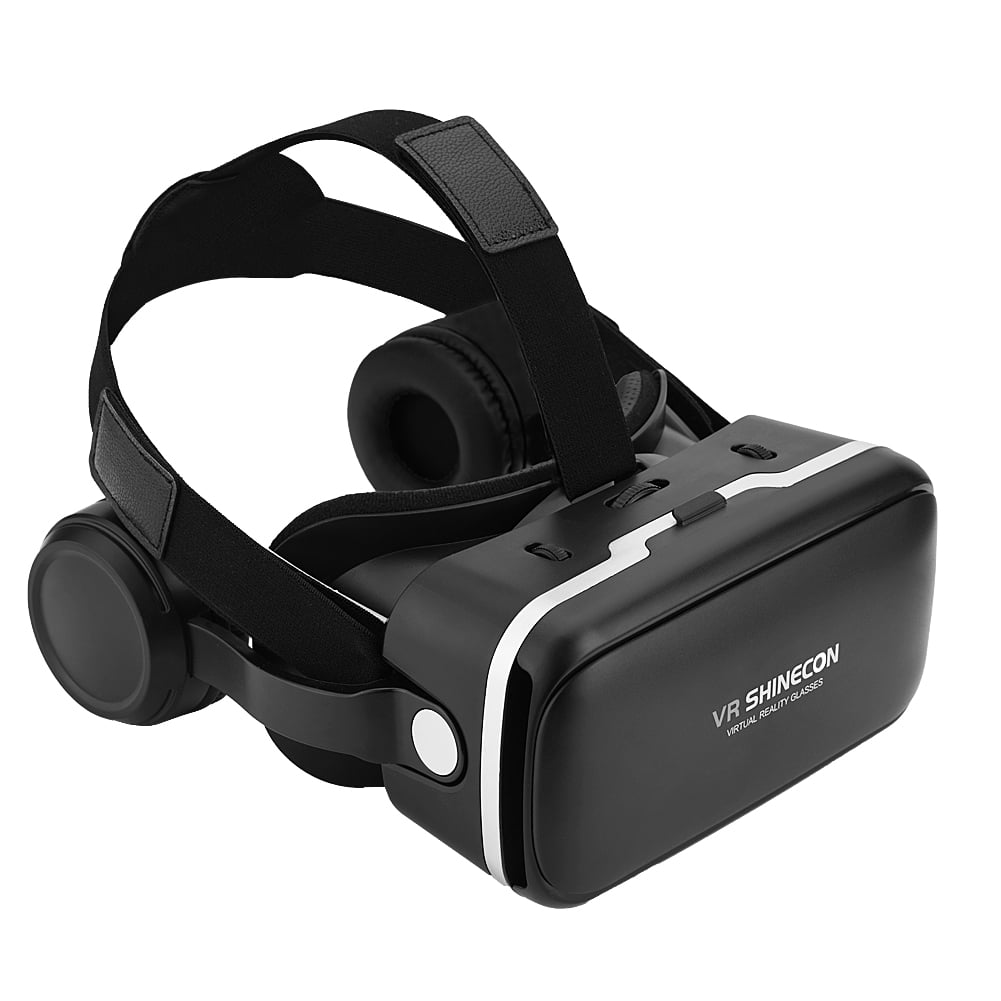 HERCHR VR Goggles, For VR SHINECON Virtual Reality 3D VR Glasses w/ Earphone for -6.0 Android iOS Virtual Reality Walmart.com
