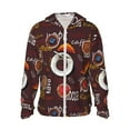 thumbnail image 2 of Uemuo A Cup Of Black Coffee On A Saucer Pattern Women's Full Zip UPF 50+ Sun Protection Hoodie Jacket Long Sleeve Sun Shirt Hiking Outdoor Performance with Pockets-XX-Large, 2 of 9