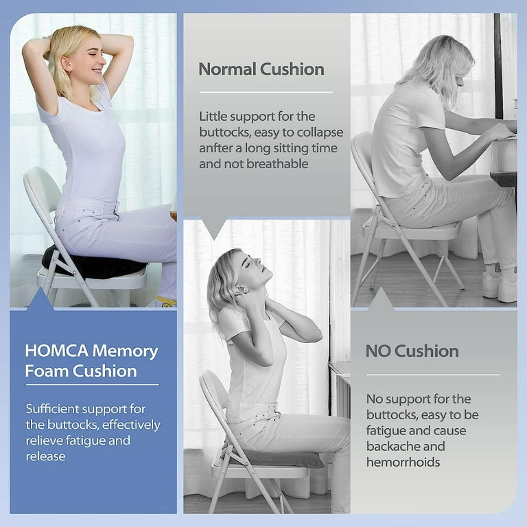 HOMCA Donut Pillow Hemorrhoid Seat Cushion for Office Chair, Premium Memory  Foam Chair Cushion, Sciatica Pillow for Sitting Tailbone Pain Car Seat  Cushions,Black (17.7 x 15 x 2.8 inches) 