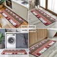 thumbnail image 6 of Red Boho Tribal Diamonds and Rectangles Pattern Kitchen Rug Mat,Kitchen Runner Rugs Non Skid Washable,Decorative Kitchen Floor Mats for Kitchen,Sink,Laundry,17"x47.2", 6 of 7