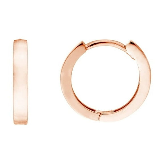 14k Rose Gold 11mm Square Shape Earrings Stud Earring for Women
