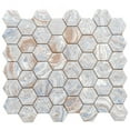 thumbnail image 4 of The Tile Life Honeycomb Ocean Wood Look Matte Glass Mosaic Wall Tile 12x12 in 1-Piece, 4 of 20