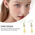 thumbnail image 3 of Sonducket Corbata Pendientes Forma de lazo Gotas para los oídos Gotas de borla de rosa resistente Orejas reutilizables de acero inoxidable Decoraciones Ropa, zapatos y accesorios Miscelánea Oro Sonducket AP010104-01B, 3 of 6
